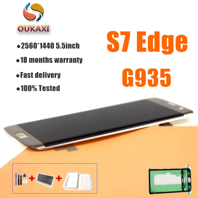 

5.5 inch NEW SUPER AMOLED LCD Screen for SAMSUNG Galaxy S7 edge Display G935 SM-G935F LCD with Touch Digitizer Assembly