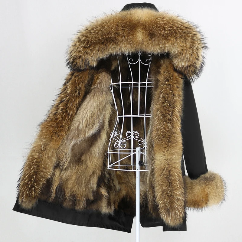 

OFTBUY 2020 New Long Parka Winter Jacket Women Real Fox Fur Coat Natural Raccoon Fur Collar Hood Thick Warm Streetwear Outerwear
