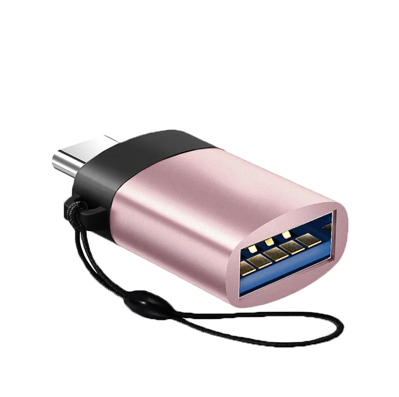 OTG type-c usb c адаптер micro type c usb-c usb 3,0 зарядка конвертер данных для Samsung Galaxy S8 s9 note 8 a5 для one plus usbc - Цвет: Pink