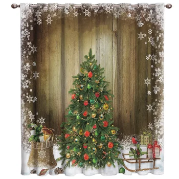 

Merry Christmas Snow Flower Window Treatments Curtains Valance Bedroom Curtains Outdoor Bedroom Kids Window Curtain Panels
