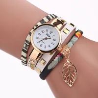 Quartz Watches Beautiful Casual Elegant Weave Watches Girls Wrist Watch For Women Lady Christmas Decorations Decorative Glasses 2