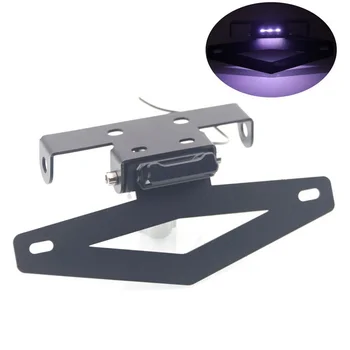 

Motorcycle License Plate Frames Refit Collapsible Number Frame With Lamp for Short Tail Motorbike Accessories For Benelli 752S