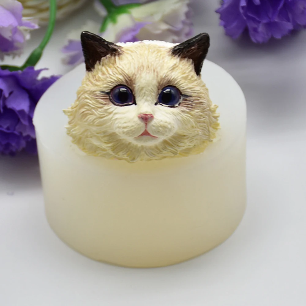 3D DIY милый Кот формы для торта украшения эпоксидная силиконовая форма глиняная форма для шоколадной мастики автомобильный аромат украшение торта