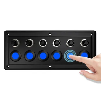 

High Quality 6 Way Single Touch Panel Retrofit Control with Swith for Bus Car Yacht Cabin Etc 12-24V Universal
