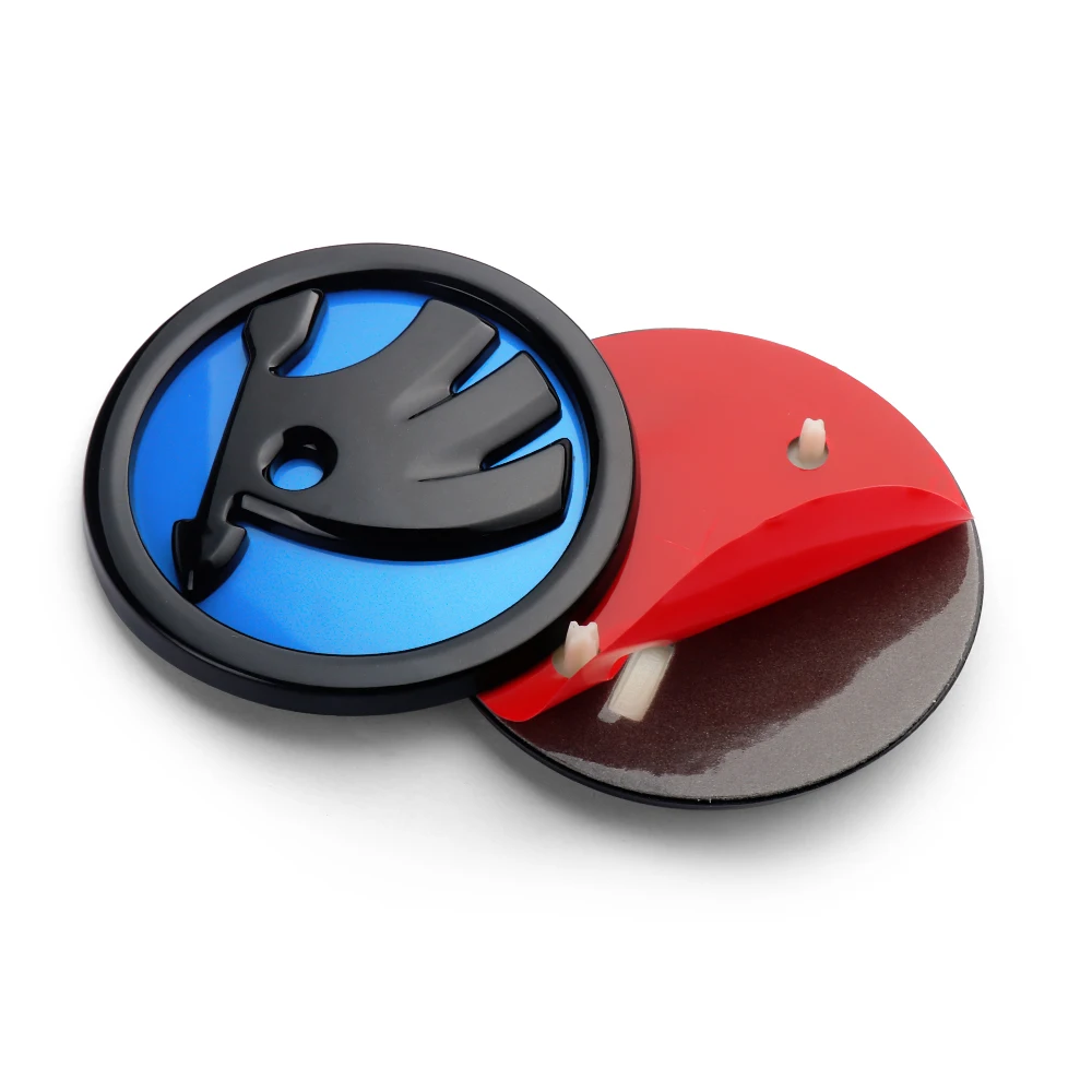 80/90mm Car Emblem ABS Front Hood Bonnet Rear Trunk Decor Sticker For Skoda Yeti Fabia Octavia 3 2 Kodiaq Karoq Rapid Yeti A5 A7