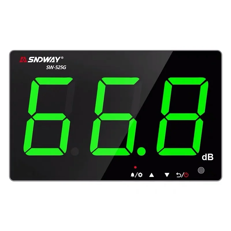 SNDWAY SW-525G Wall-mounted Sound Level Meter 30-130 db Digital Noise Meter Decibel Monitoring Noise / Sound Level Meter afbeelding