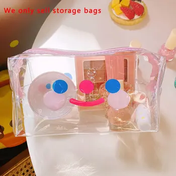 

Creative Cartoon Pattern Ins Style Transparent Large Capacity Cosmetic Bag Cute Girl Waterproof Storage Bag