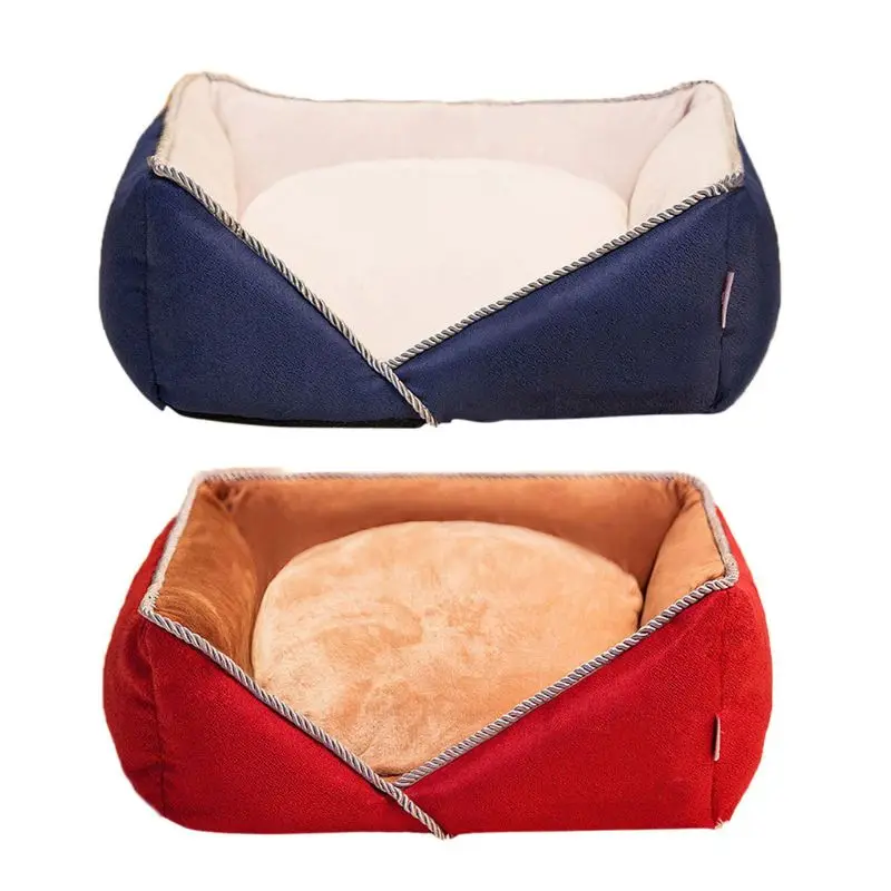 

Round Cat Bed - Cute and Comfortable Self Warming Plush Calming Cat Bed