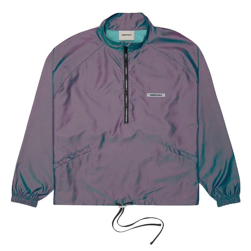 

Trendy Reflective FOG Essentials Jacket Men Women Best-Quality Windbreaker Half Zipper Essentials Jacket Men Sport Jacket