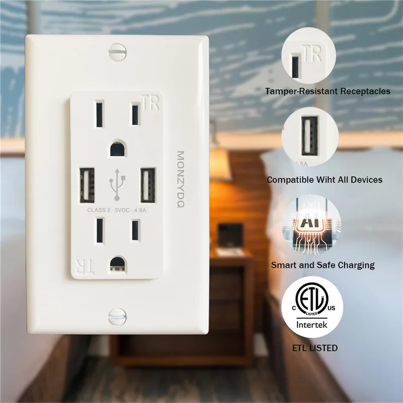 Tomada de parede com carregador usb, 2