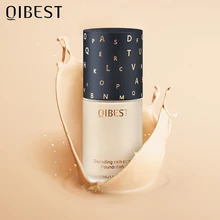 Qibest face base de maquiagem fundação cobertura completa óleo-controle hidratante cuidados com a pele fundação matte maquiagem rosto cosmético