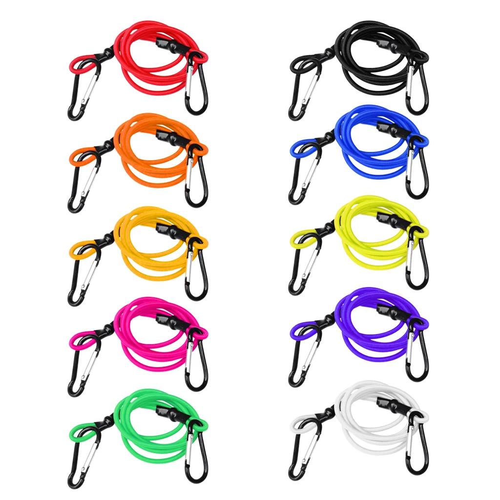 3ft Elastic Kayak Canoe Tow Leash Tow Line Secure Lanyard With 2 Carabiners for Paddle Board Tow Leash Securing Lanyard