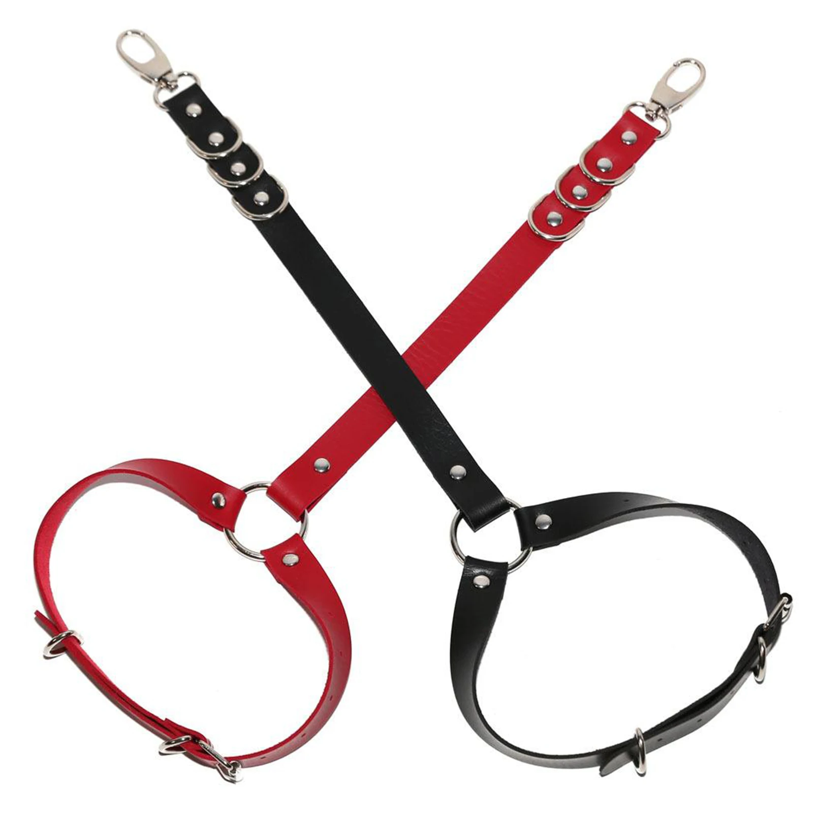 Gothic Women Adjustable Leg Garter Leather & Alloy Punk Harness Thigh  Belt