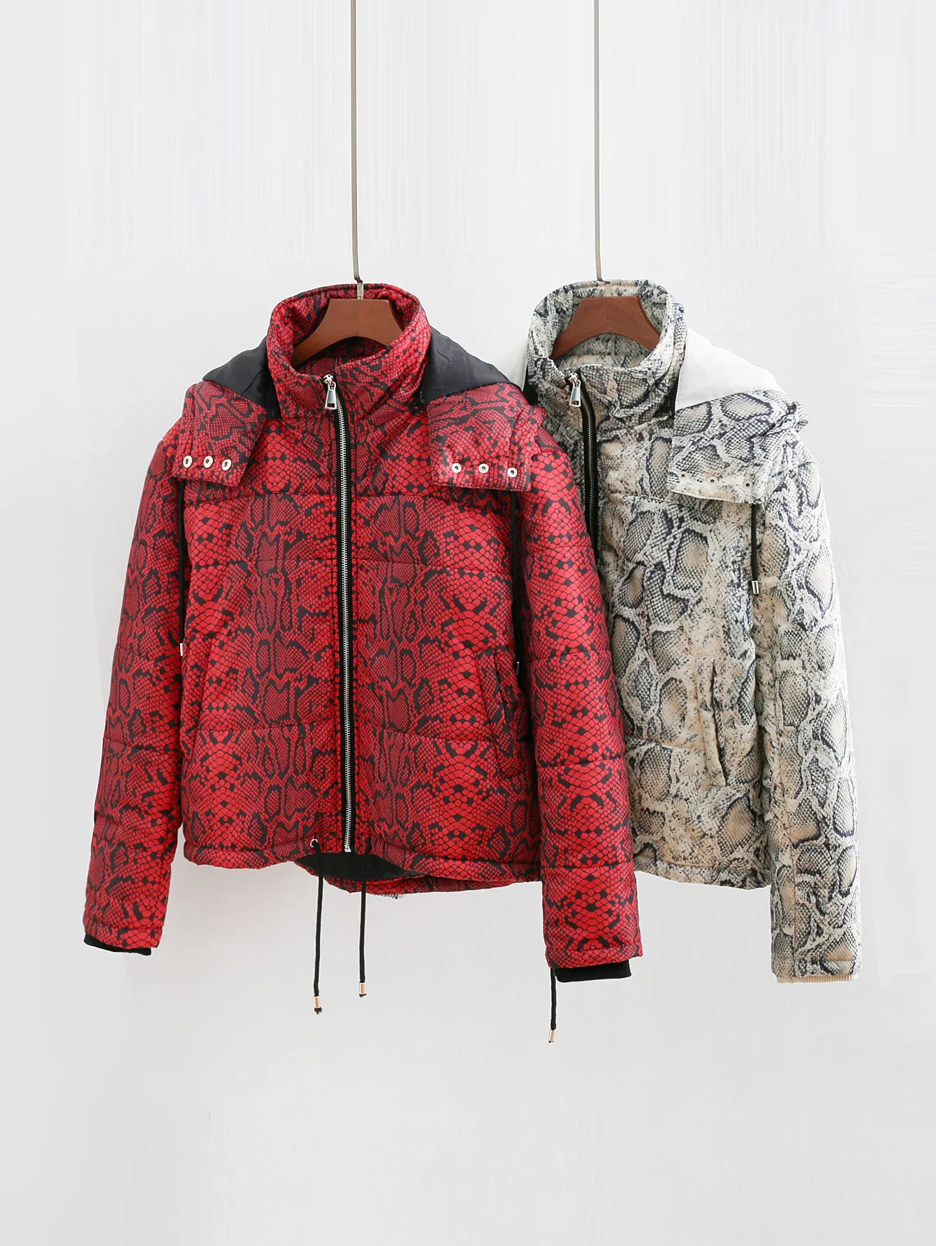 

D6bb11-8611 2018 Autumn And Winter New Style Casual Wind WOMEN'S Dress Animal Pattern Printed Cotton Coat Jacket