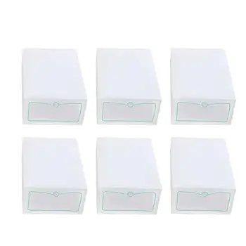

6PCS Thicken Shoes Box Transparent Drawer Case Stackable Shoes Storage Box Dustproof Shoes Organizer Box Plastic Shoe Container