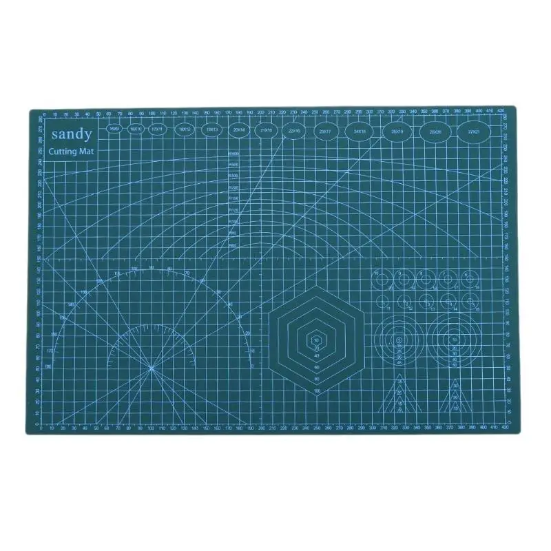 

A3 PVC DIY Cutting Board Mat Pad Double Side Self-healing Non Slip DIY Cutting Mat Patchwork Mat School Stationery Supplly Green