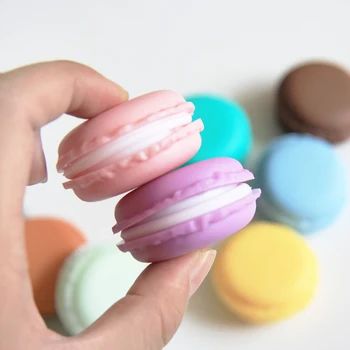 

BalleenShiny 1pc Mini Macarons Storage Box Case Colorful Pouch Portable Pills Jewelry Gadgets Container Travel Organizer Supply