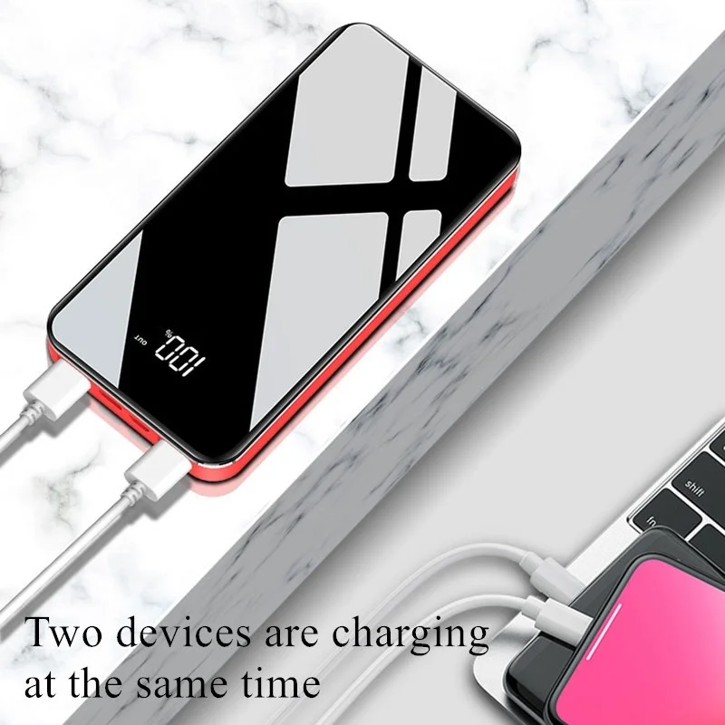 Xiaomi Mini power Bank 30000 мАч портативное зарядное устройство двойной USB power bank комплексный цифровой дисплей запасная батарея для сотового телефона