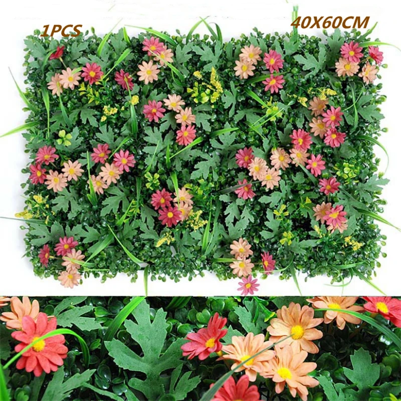 Green Artificial Plants Wall Panel - Outdoor Decor Carpet for Home, Wedding, and Party Backdrop