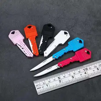 Mini Key Knife Letter Camp Outdoor Keyring Ring Keychain Fold Open Opener Pocket Package Survive gadget Multi Tool Blade Box kit 4
