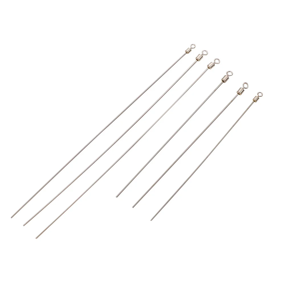 Stainless Steel Barrel Rolling Connector Long Pole Fishing Swivel Fishing Accessories 50pcs fishing accessories fishing swivels fishing tackle
