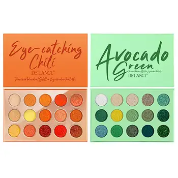 

New Eye Makeup Avocado Green Eye Shadow Palette 15-Color Matte Shimmer Glitter Makeup Cosmetic Long-lasting Eye Shadow 1pcs 40P