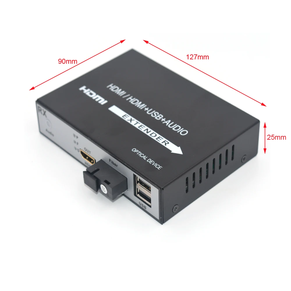  High Quality HDMI Extender HDMI over Fiber optic media converters with KVM USB2.0 and loop outHD 10