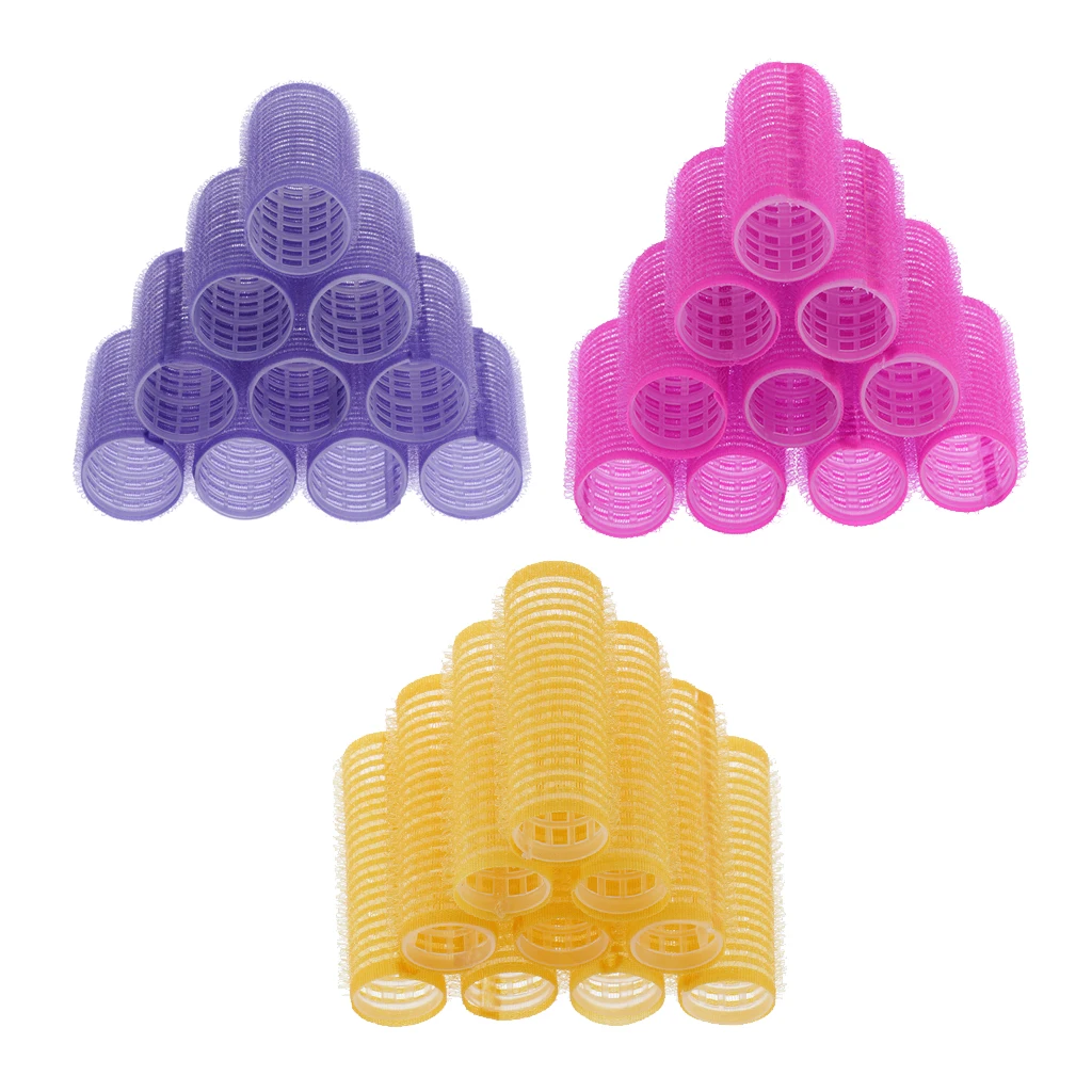 30x Hair Roller Curling Curls Self Grip Hair Rollers Hair Styling Tools