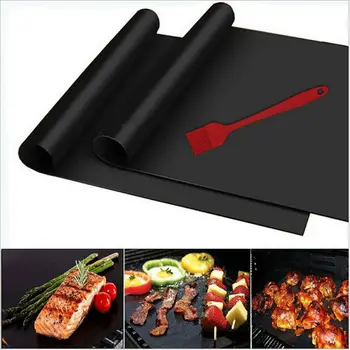 

1 piece Non stick BBQ Grill Mat Barbecue Baking Liners Reusable Teflon Cooking Sheets Useful Tools
