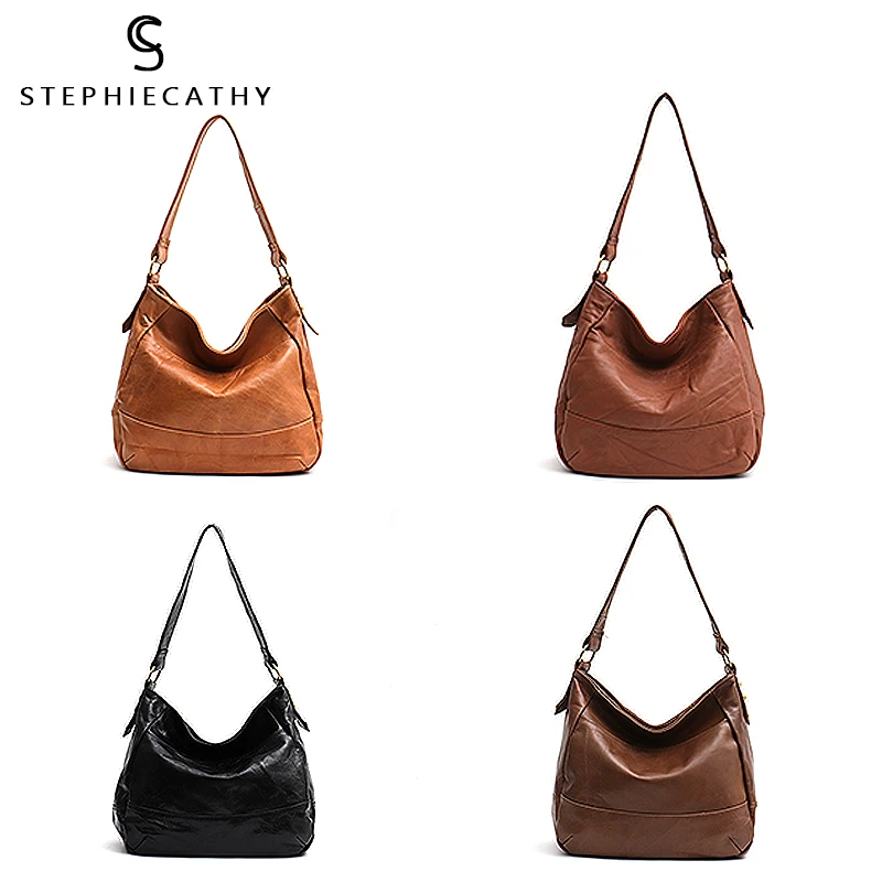 SC брендовая стильная винтажная кожаная сумка на плечо, Женская ...