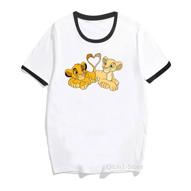 

cute Lion King Women Tshirts love Cartoon Print female t-shirt Funny Harajuku kawaii T Shirt femme Korean Clothing dropshipping