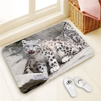 

H-P325 Custom leopard #2 Doormat Home Decor 100% Polyester Pattern Door mat Floor Mat foot pad SQ00722-@H0325