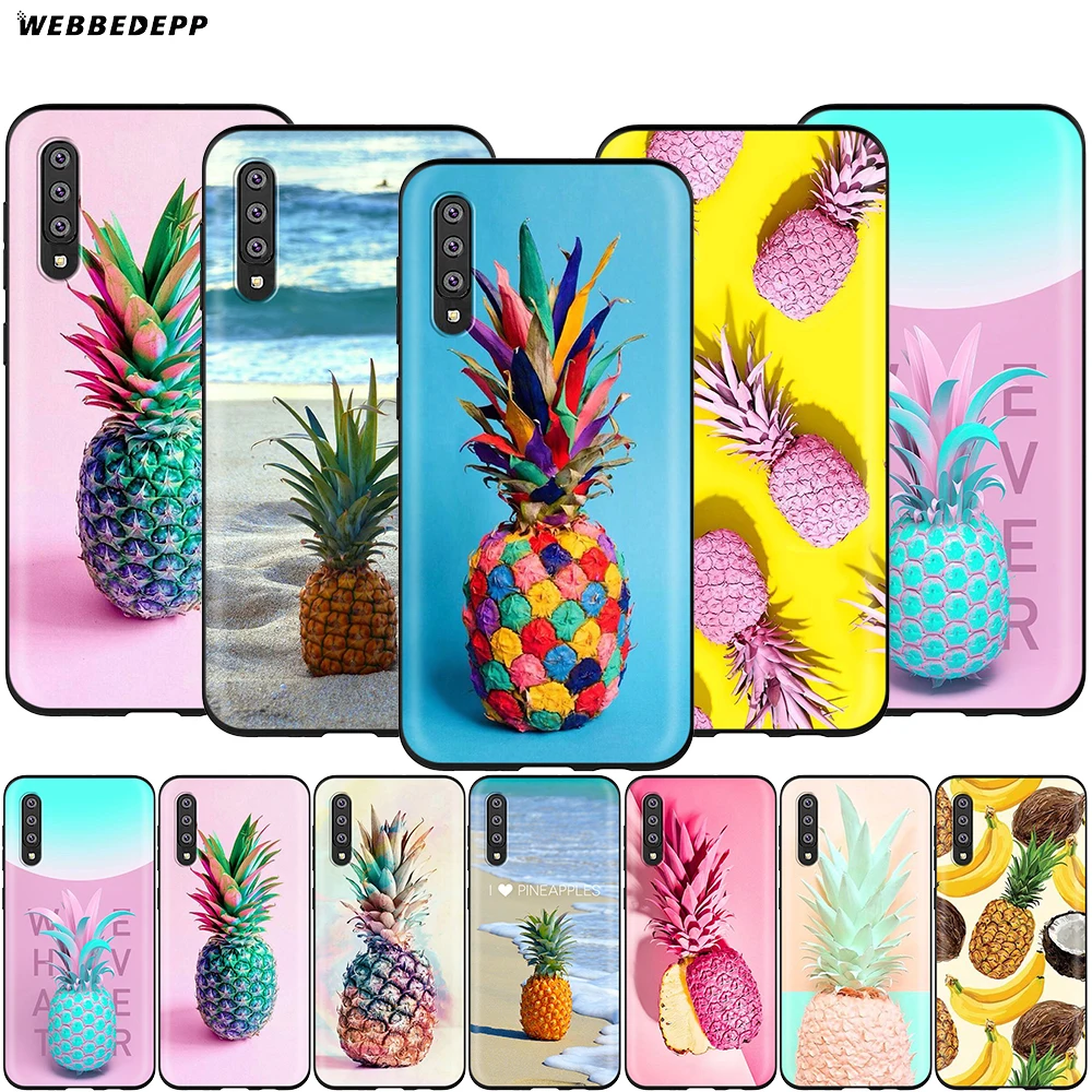 

Webbedepp Delicious Fruit Pineapple Case for Samsung Galaxy S7 S8 S9 S10 Plus Edge Note 10 8 9 A10 A20 A30 A40 A50 A60 A70