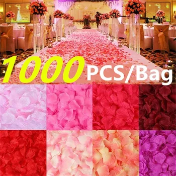 1000PCS Home Decor Fake Rose Petals Flower Toss Silk Wedding Petal for Party Event Wedding Decoration Christmas Decoration 1