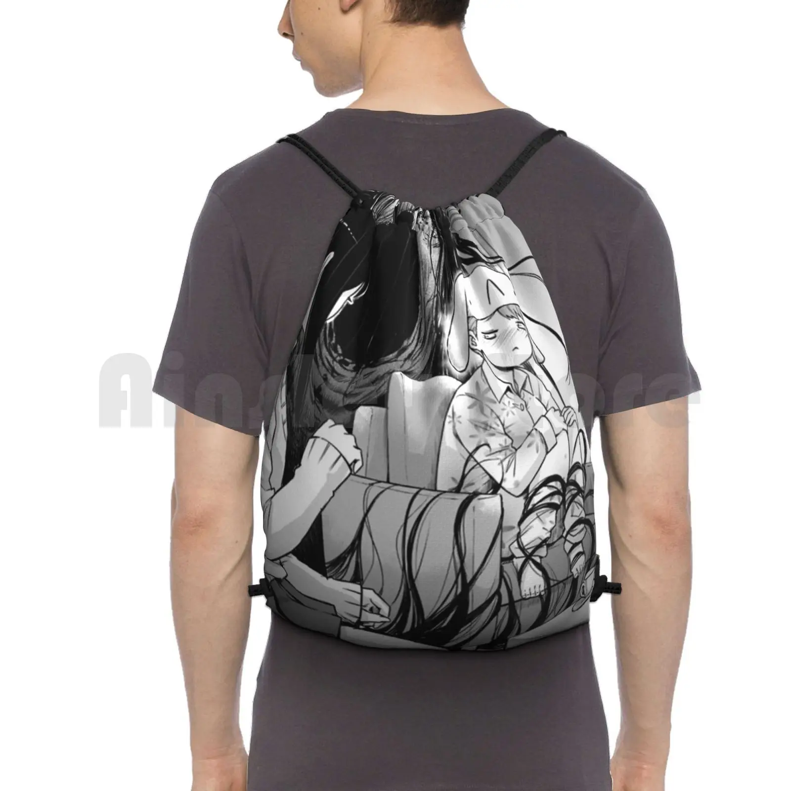 

Сумка для тренажерного зала измеренко-тян, водонепроницаемая, меруко Чан, девушка, которая видит их, меруко Чан Мико Хана