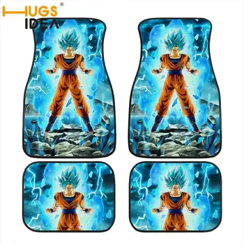 

4pcs/set Wear Resistant Mat for Auto Anime Dragon Ball Printed Car Floor Mat Dust Proof Vehicle Accessories Floor Mats
