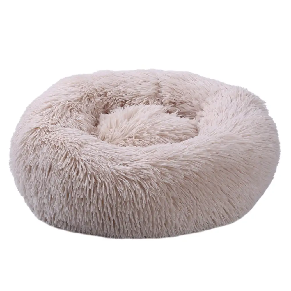Beige Мягкая кровать для собаки моющаяся длинная плюшевая собачья Конура для кошки домашние коврики диван для собаки чихуахуа собачья корзина теплая кровать для питомца - Цвет: Beige