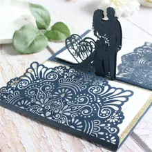 Всплывающие открытки приглашения свадебные душ лазерная резка печать на заказ вечерние 50 наборов