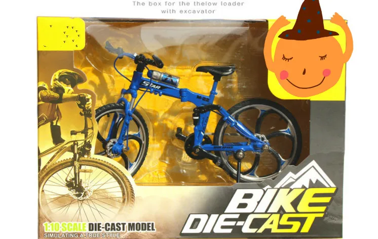 1:13 Съемный автомобиль сплав горный складной игрушечные велосипеды - Цвет: Fold blue