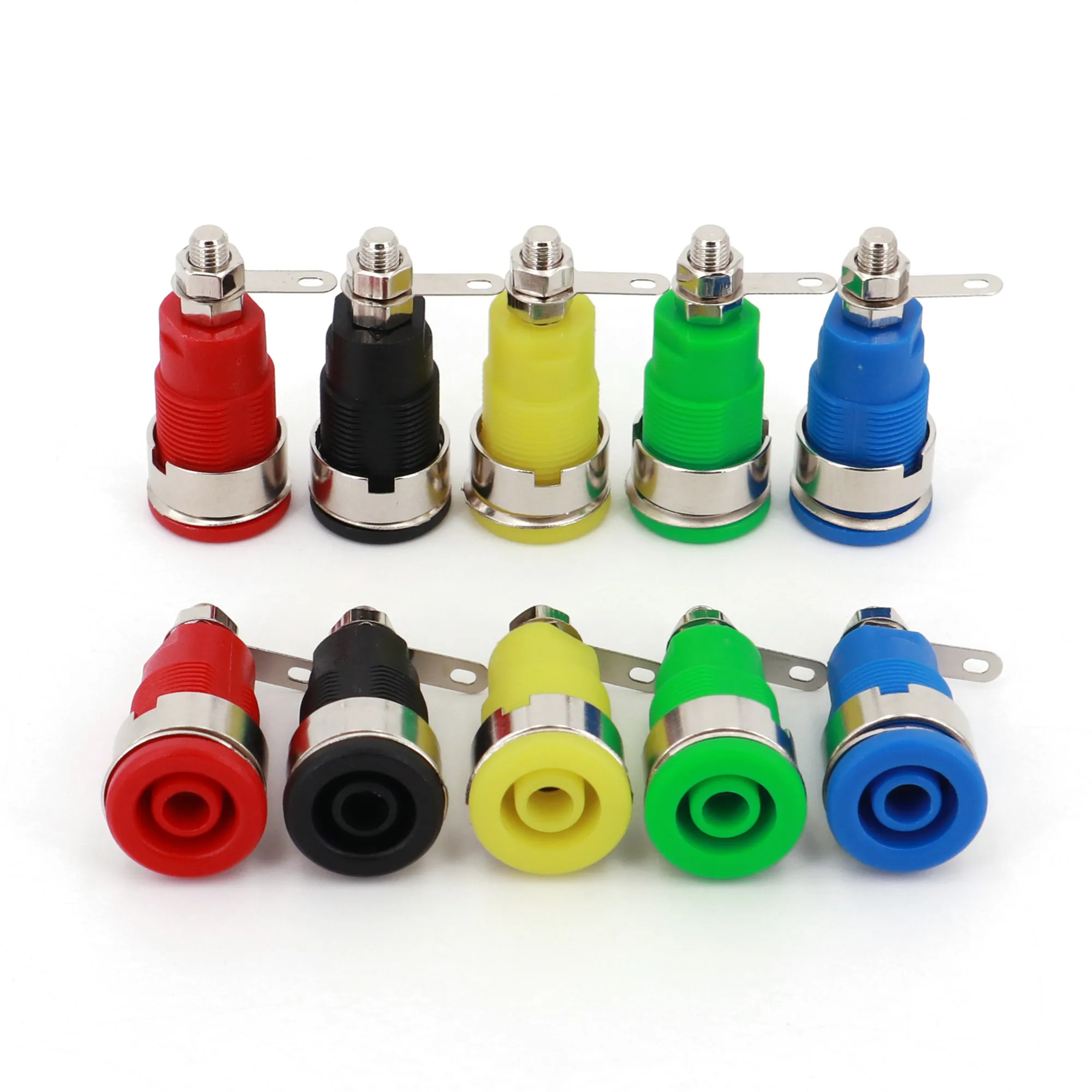 Banana Feminino Jack Binding Post Panel Mount Test Socket Connector Nylon Segurança mm 10 Pcs