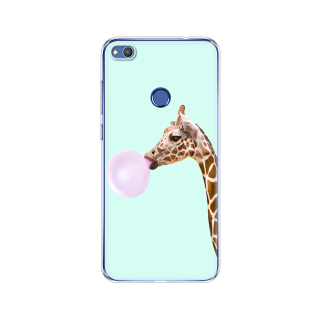 phone case for huawei honor 8 lite soft tpu silicon back cover 360 full for honor 8 liteprotective printing clear coque