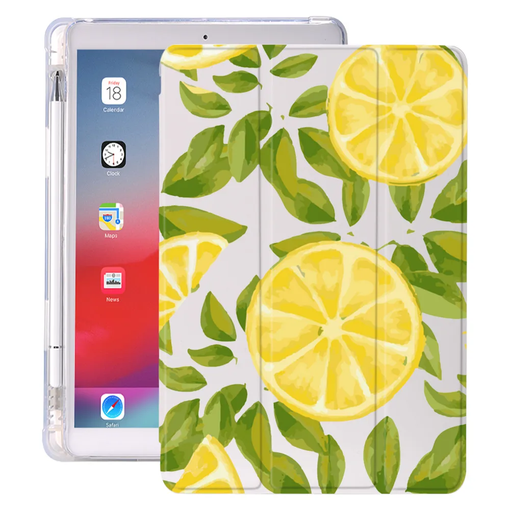 Лимон листья с карандашом держатель для iPad AIR 3 10 5 Pro 11 2020 Air 4 9 2018 7 6th 7th 8 го