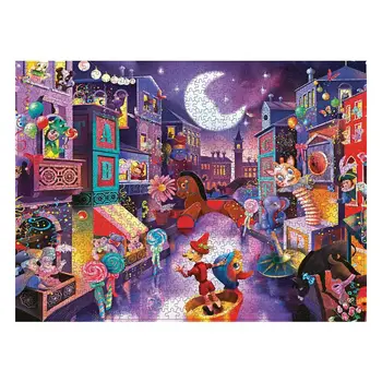 

Paper Jigsaw Puzzles Floor Puzzle Intellectual Game Learning Education Decompression Toys for Adults Kids-Puppet city 1000 pcs