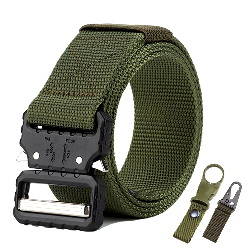 

Outdoor Tactical Belt Nylon Military Belt with Metal Buckle Adjustable Heavy Duty Training Waist Belt Hunting Accessories