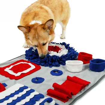 

Dog Cat Polyester Slow Feeding Pet Snuffle Mat Interactive Stress Release Nosework Blanket Universal Foraging Skill Easy Clean