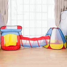 Большой портативный складной для детей красочный мяч бассейн палатка дом переносной вигвам с ползать туннель