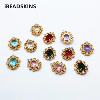 

New arrival! 20x17mm 50pcs Crystal/Copper Oval Charm/Connectors for Hand Made Earrings DIY parts,Jewelry Findings & Components
