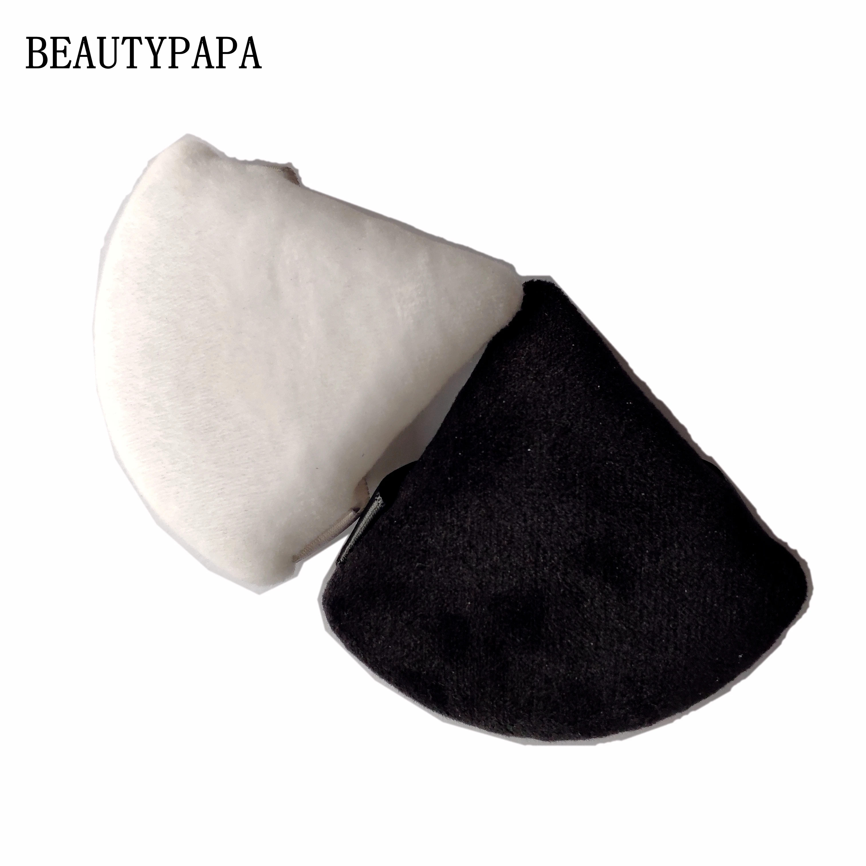 Beautypapa 20pcs (Black and White ) Triangle Velvet Powder Cosmetic Puffs Mini Makeup sponge Make up tools |