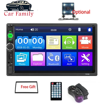 

Car Family 2 din Car Radio 7 Inch Auto Radio Multimedia Player with Android Mirror link 7010B Touch Screen Support Wheel Remote