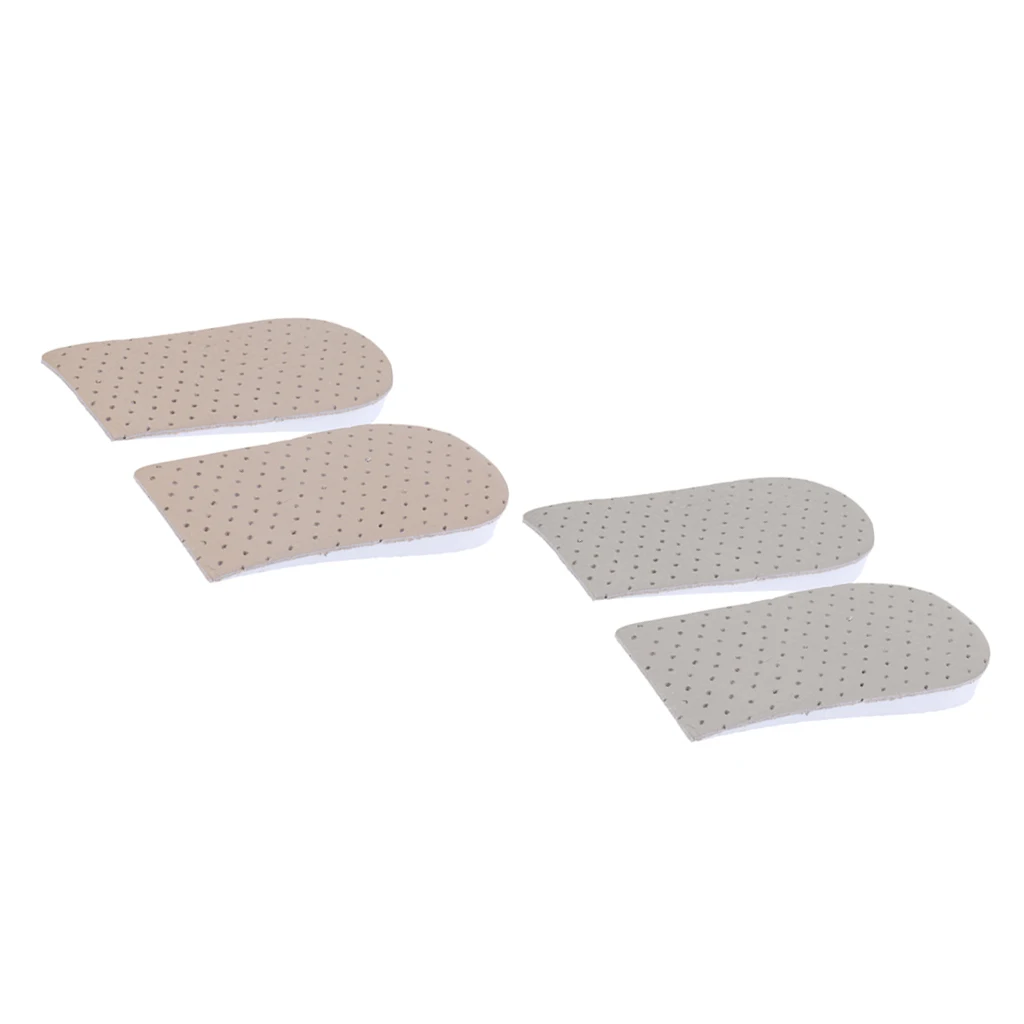 2 Pair Invisible Height Increase Half Shoes Insole Taller Lifts Breathable